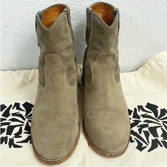 Isabel Marant Etoile Susee Calf Hidden Wedge Suede Ankle Boots Sz 39 - Picture 3 of 13